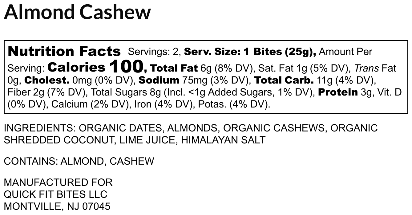 Almond Cashew Bites