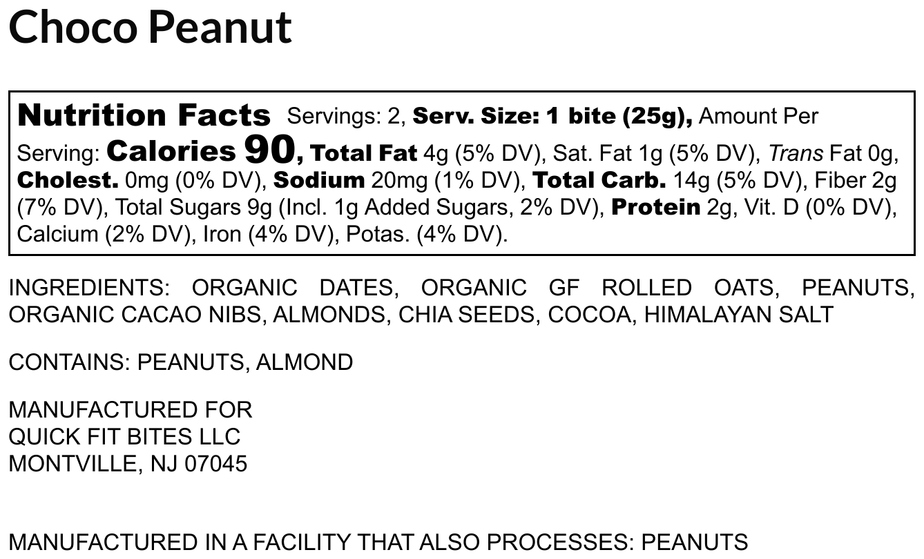 Choco Peanut Bites